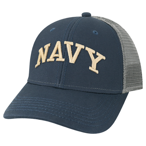 Navy Midshipmen Navy/Dark Grey Youth Lo-Pro Structured Snapback Adjustable Trucker Hat