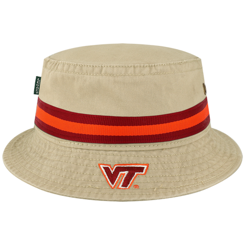 Virginia Tech Hokies Khaki Relaxed Twill Bucket Hat
