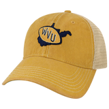 West Virginia Mountaineers College Vault OFA Yellow Old Favorite Adjustable Trucker Hat